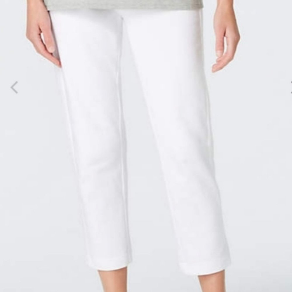 XLP XL Petite Pure J. Jill Ruched Leg Pants White